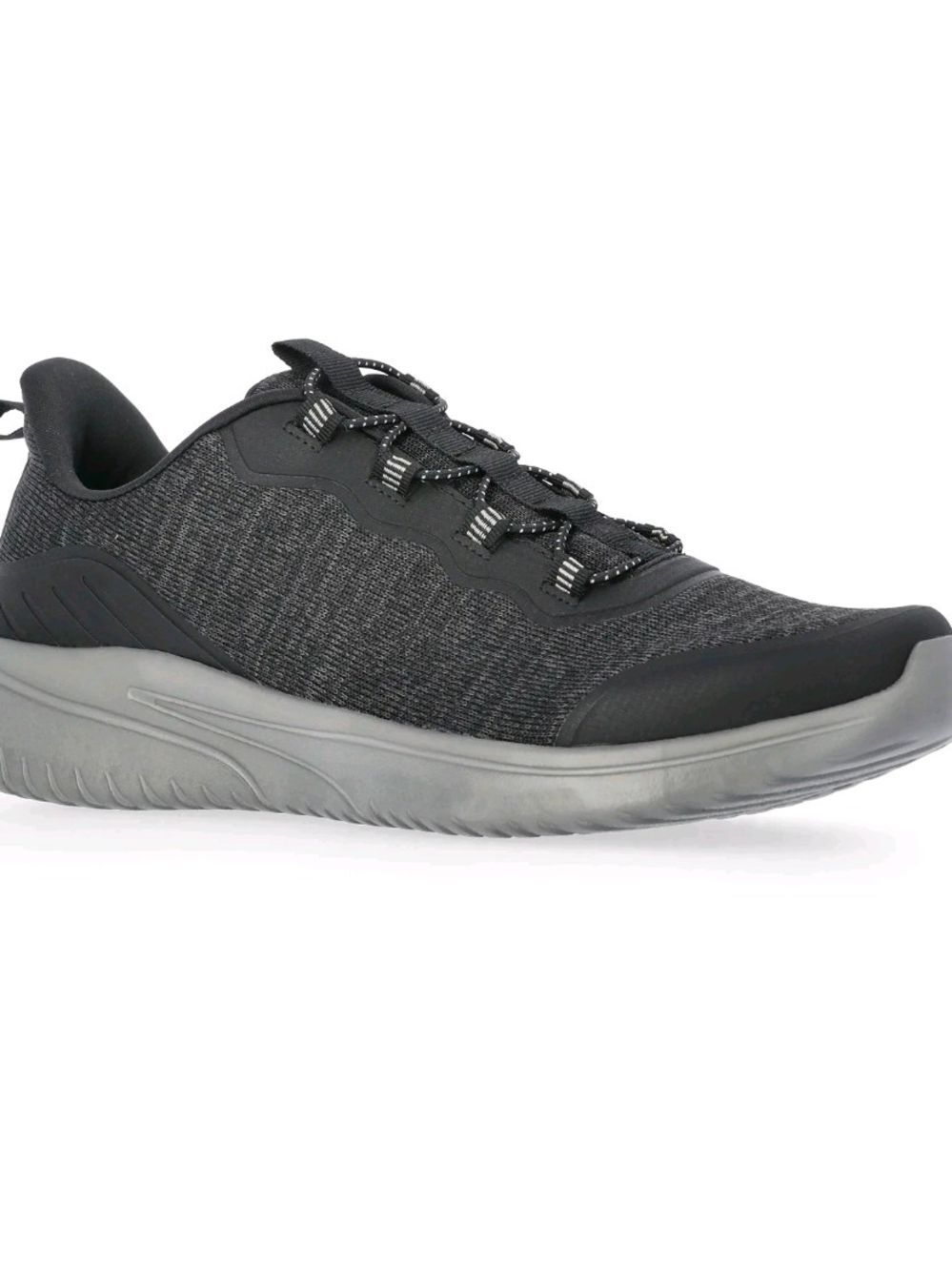 New Athletic Works Men Memory Foam Rudy Casual Black Shoes Sneakers WIDE Width